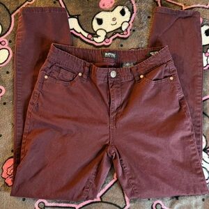 Buffalo David Bitton Women's Straight Leg Burgundy Jeans